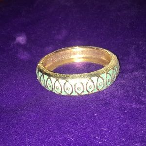 Mint & Gold plated Snap Bracelet